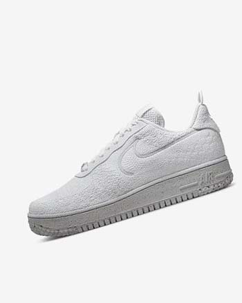 Nike Air Force 1 Crater Flyknit Next Nature Blancos Blancos Plateadas Blancos | MX 5073